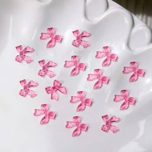Nail Art Jewelry Three-Dimensional All-Match Fairy Wind Ice Jelly Color Transparent Bow Ribbon Bow Nail Accessories