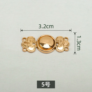 Factory Direct Hanfu cheongsam ancient costume child and mother buckle metal plate buckle clothes decorative buttons retro buttons in stock