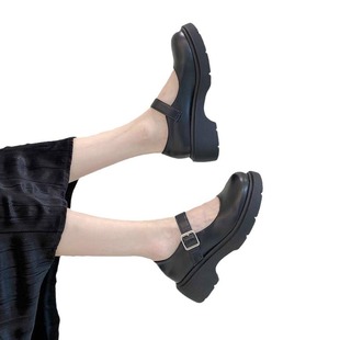 35-44 yards plus size women's shoes Japanese jk small leather shoes female students Korean version of Joker 41 thick-soled Mary Jane shoes 42