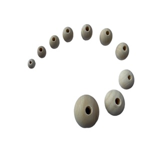 6mm-50mm blank wooden beads natural unfinished round wooden loose beads spacer beads ornament DIY craft