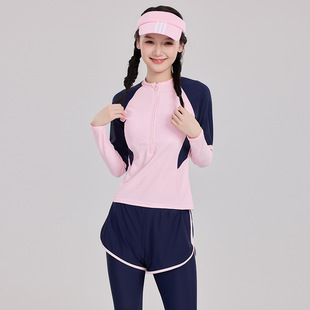 Girls' Surf Suit Split Three-Piece Set Conservative Korean-Style Student Jellyfish Diving Suit Split Girls' Swimsuit