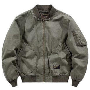 Japanese Style Retro Trendy Brand Loose Bomber Jacket for Men and Women Couple Spring Autumn and Winter Thin Baseball Cotton Clothes Jacket