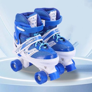 Cross-border Beginner Children Boys and Girls Adjustable Roller Skates PVC Single Row Adult Roller Straight Row Roller Skates