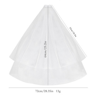 Cross-border bridal double veil bachelor party wedding must come with hair comb veil wedding accessories yiwu wholesale