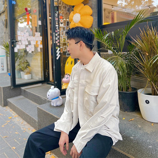 LU with the new spring men's casual tooling shirt outdoor waterproof fashion simple coat a generation of hair