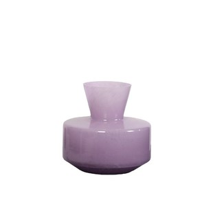 Italian Designer Light Luxury High-end Glass Vase Home Living Room Flower-arranging Decorative Ornaments Flat Pot