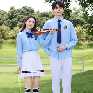 School uniform for high school students suit college style South Korea autumn class uniform couple clothing campus clothing female chorus performance costume