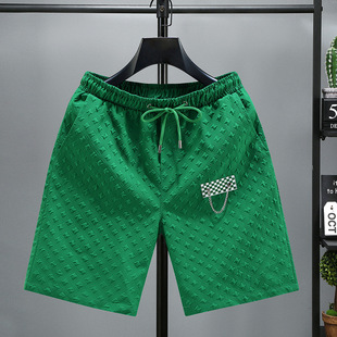 2024 New Summer Men's Shorts Sports Casual Couple's Knitted Pants Men's Loose Large Size Beach Pants