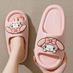 Sanrio Children's Sandals Women's Summer Outer Wear Ins Cute All-match Shit-feeling Thick-soled EVA Soft-soled Sandals for Women