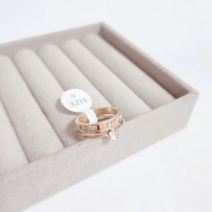 New European and American fashion high quality color retaining titanium steel ring with diamond ring women's pearl ring ring manufacturers special direct supply