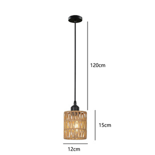 Amazon Cross-border American Imitation Hemp Rope Woven Chandelier Middle Ancient Restaurant Hotel Homestay Inn Bar Counter Three-headed Chandelier
