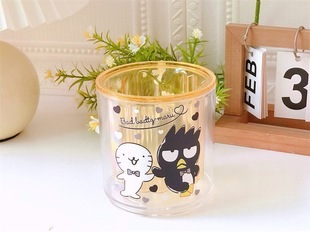 Cartoon Kurome Rotatable Pen Holder Desktop Girly Heart Round Storage Makeup Brush Holder Student Stationery Pen Holder