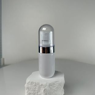 Spot white 80ml spray bottle perfume bottle silver emulsion bottle press atomized oil bottle plastic bottle