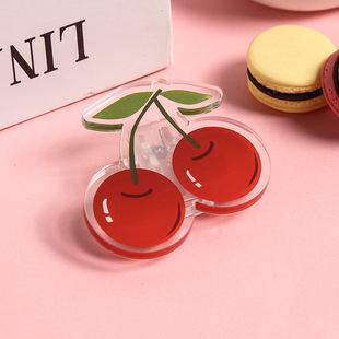 Acrylic PP clip cartoon fruit Cherry PP clip office storage folder student stationery long tail clip wholesale