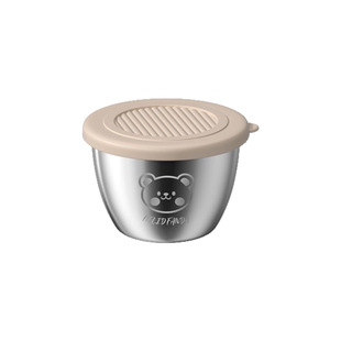 Cross-border stainless steel sauce cup round ice cream cup 304 dip saucer with lid salad ketchup storage cup