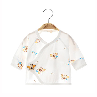Newborn Half-back Baby Summer Boneless Pure Cotton Ultra-thin Newborn Pajamas Full Moon Monk Clothes Baby Top Air Conditioning