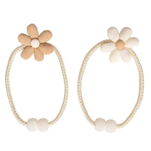 Cross-border foreign trade temu hot ins style cute three-dimensional flower pearl buckle curtain strap children's room decoration