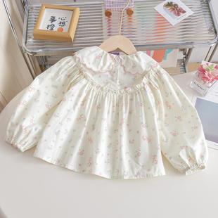 Girls' Shirt 2025 New Spring and Autumn Children's Fashionable Long-sleeved Top Baby's Autumn Thin Coat Trendy