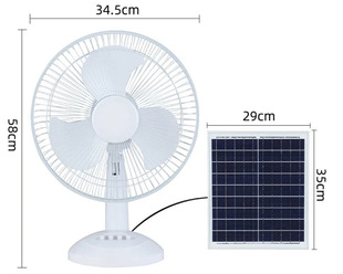 Solar Fan 16 inch Solar fan home wind power rechargeable wireless portable quiet floor fan