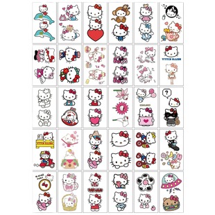 Оптовая продажа мультфильм Hello Kitty татуировка наклейки высокого уровня для детей милый Culomi Sanrio одноразовые татуировки наклейки