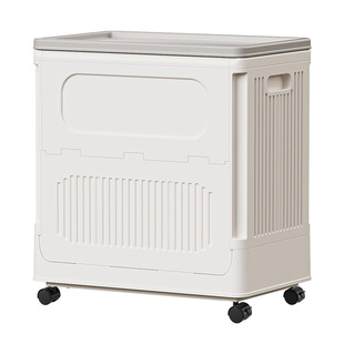 Haixing Children's Folding Toy Storage Box with Wheels Large Capacity Clothes Storage Box Snack Toy Flip-Top Storage Box