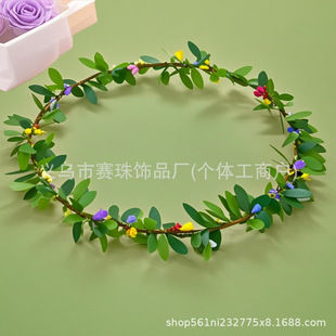 Hot Sale Mori Girl Wreath Crown Hair Band Bridal Headwear Children Seaside Tourist Attractions Photography Stall Hair Band Wholesale