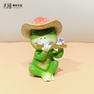 Frog Ornaments Creative Micro Landscape Courtyard Garden Cute Animal Home Desk Decorative Resin Crafts