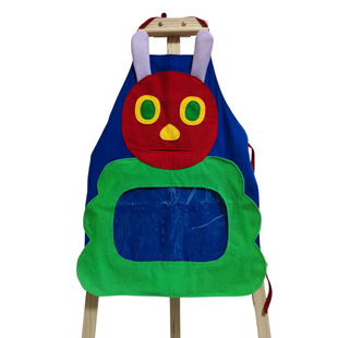 Apron Story Describes Hungry Caterpillar Picture Book Kindergarten Teaching Foreign Language Training Teaching Ads English Class Speech