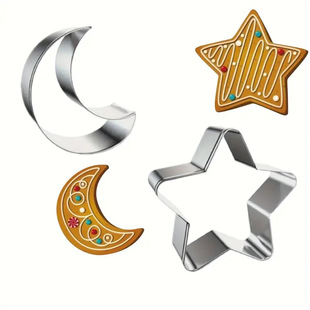 430 stainless steel 2-piece star, moon cookie cut fruit cut, cake mold, baking tools