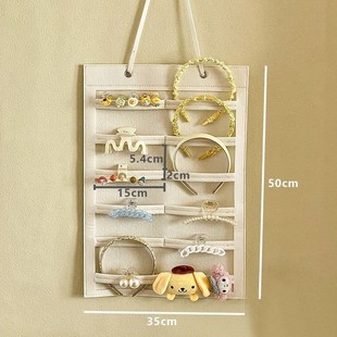 Amazon simple headwear hair clip storage hanging bag felt jewelry hanging finishing bag jewelry bag manufacturers