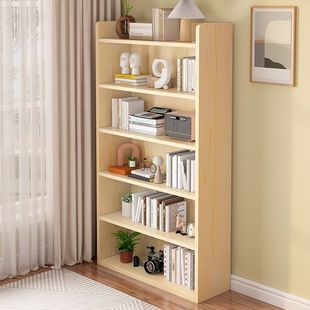 New Solid Wood Bookshelf Storage Rack Multi-layer Floor Bookcase Storage Cabinet for Living Room Multi-functional Storage Cabinet for Students in Bedroom