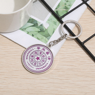 Customized Pattern Graduation Gift Meeting Gift Business Gift Stereo Keychain University Round School Badge Souvenir