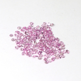 Supply round natural powder gem bare stone natural powder sapphire 1mm ~ 2.8mm pink round faceted bare stone