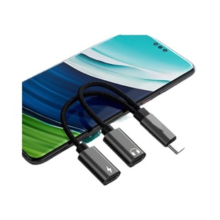 Цифровое декодирование C-Double C полностью совместимый адаптопровод TYPE-C двойной TYPE-C зарядки прослушивания песни два в одном голос