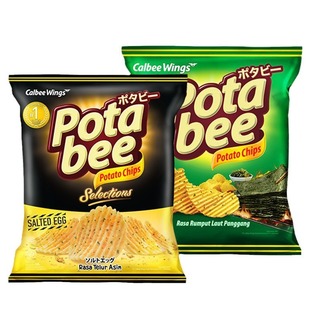 Calbee Indonesia Imported Kalobi Tabi Wave Potato Chips Egg Yolk Seaweed Seaweed Spuffed Snacks