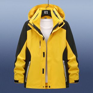 New manufacturers wholesale assault clothing men's and women's three-in-one removable windproof velvet padded autumn and winter two-piece coat