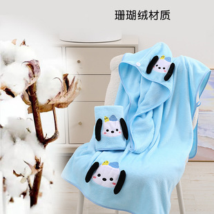 New Cute Parchal Dog Towel Bath Towel suit Extra Large Thickened Coral Fleece Cartoon Big Ear Dog Bath Dress Dry Hair Hat