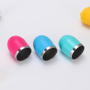 Cross-border 304 Stainless Steel Thermos Mini 70ml Italian Eggshell Cup Portable U Cup with Lid in stock Wholesale