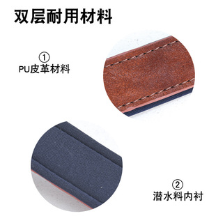 Anti-lost lettering pet collar PU leather dog collar medium and large dog breathable diving cloth lined dog collar
