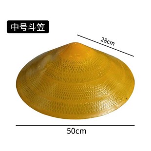 Bamboo sun-proof sun-proof hat big brim straw hat farmer men and women travel rain-proof hat three-leaf hat dance props