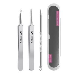Yali Kang stainless steel acne acne needle double head a variety of acne clip pick acne acne cell clip suit
