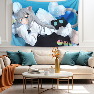 E-sports game Punk poster hanging painting Internet coffee hotel Saibo background cloth dormitory bedroom bedside decorative painting mural
