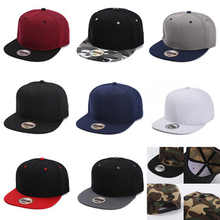 Summer Color Matching Flat Brim Baseball Cap All-Match Solid Color Sunshade Sunscreen Cap Outdoor Fashion Street Hip-Hop Hat for Men and Women