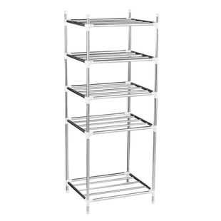 Simple kitchen storage rack thickened iron storage rack multi-functional floor pot rack household movable organizing rack