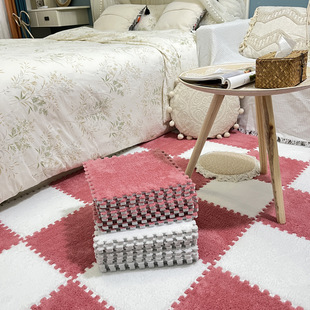 Carpet Nordic living room bedroom bedside full covered plush foam stitching large area household mat floor mat