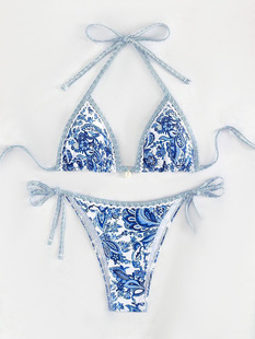 2025 новый стиль принт качество бикини bikini европейский и американский ремешок сплит купальник женский бикини