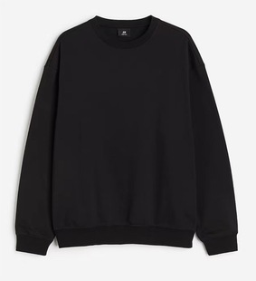 450G autumn and winter men's fleece-lined padded sweater pullover crew neck loose warm long sleeve coat fat spring and autumn coat