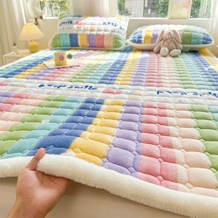 Winter Milk Velvet Mattress Class A Thickened Coral Velvet Mattress Household Tatami Mat Single Folding Cushion