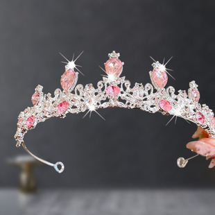 Factory wholesale children's crown headdress little princess crown birthday hairband girls crystal hair accessories birthday gift