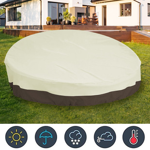 Factory wholesale outdoor sofa bedspread outdoor garden waterproof sunscreen furniture dust cover round fan sofa